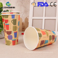 China competitive price disposable pattern single pe coated sample cup brand with covers